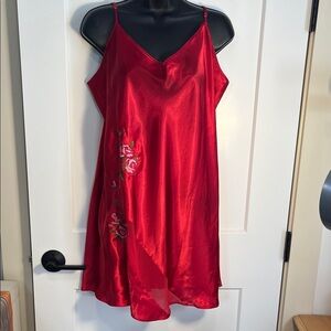 Red Camisole with Roses
